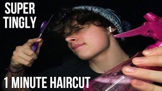 1 Minute Lofi ASMR Fast and Aggressive Haircut ️