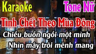 Tình Chết Theo Mùa Đông Karaoke Tone Nữ Karaoke Lâm Organ - Beat Mới