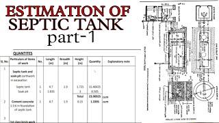 Estimation of septic tank | How to prepare estimate for septic tank