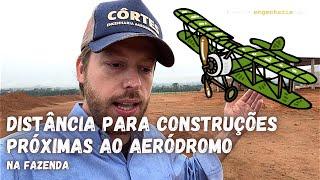 Construções próximas ao aeródromo da fazenda