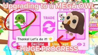 Upgrading my INVENTORY to MEGA OWL TRADING CHALLENGE!Day 1. Adopt me Trading Roblox!