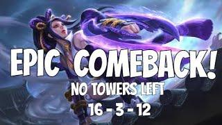 Hanabi vs Claude (best marksman?) - Epic Comeback with no towers left [kennRIOT]