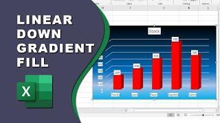 Apply the linear down gradient fill in Excel