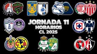 HORARIOS, CANALES Y FECHAS DONDE VER LA JORNADA 11 | LIGA MX CLAUSURA 2025