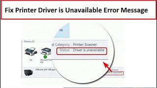 How To Fix Driver Is Unavailable Error