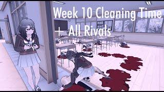 Killing Everyone at Cleaning Time in Week 10 (+ All Rivals) | Yandere Simulator 1980s Mode