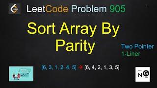 sort array by parity leetcode | leetcode 905 | even odd sorting | 1 liner
