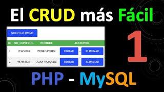 1. Crear un CRUD con PHP y MySQL con XAMPP