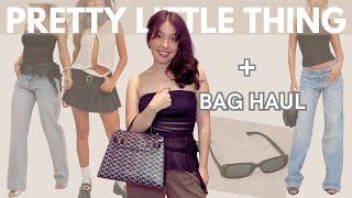 Try On Clothing ft. Pretty Little Thing + bag haul with Teddy Blake!