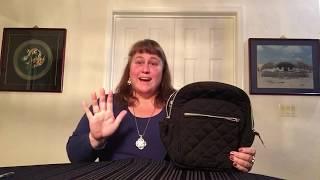 What’s In My Bag & Review — Vera Bradley Small Backpack (Black Performance Twill)