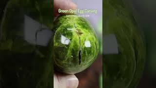 Green Opal Egg Carving