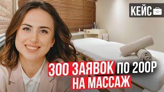 Кейс по студии массажа 300 заявок по 200 рублей. Реклама в инстаграме. Настройка таргета в инсте