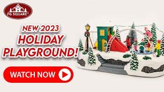 Holiday Playground Village - Animated Christmas Decor with Music | FG Square Villages