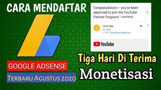 Cara Daftar Google AdSense 2020 Cepat  Di Monetisasi