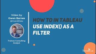 How to in Tableau in 5 mins: Using Index as a Filter