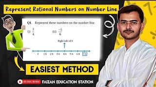 Represent 7/4 and -5/6 on NUMBER LINE | Easiest Method | FES