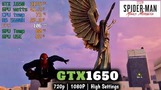 Marvel's Spider Man Miles Morales on GTX 1650 | test all 720p and 1080p best settings | pc