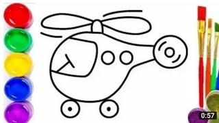 Bolajon uchun vertalyot  rasmi chizish/ Helicopter Drawing for children