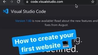 How to create your first website #coding #website #webdev #code #shorts #html