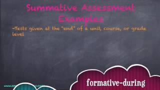 Formative vs  Summative Assessments