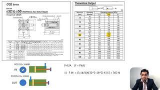 PNEUMATIC LINEAR ACTUATOR SELECTION#INTROMECH#DESIGN#PNEUMATICS#STANDARD PART SELECTION