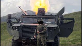 Kosovo Army Artillery Training with Vuran BMC Alkars in Albania 2024