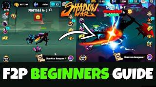 F2P BEGINNERS GUIDE // SHADOW WAR IDLE