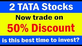 2 TATA stocks trade on 50% discount | Learn how to draw support & resistance  | heavy discounted