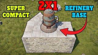 Ultimate 2x1 Base Design: How to Fit a Refinery Inside! | Rust Tutorial