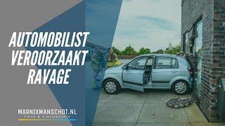 AUTOMOBILIST RIJDT TEGEN TRAPPENHUIS OP PARKEERDEK IN AMERSFOORT | Marnix Manschot Media