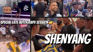 Steph Curry special autograph session at Shenyang hotel; halfcourt shot; Under Armour store w/ D.Fox