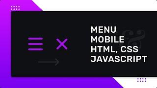 Menu Mobile - HTML, CSS e JavaScript