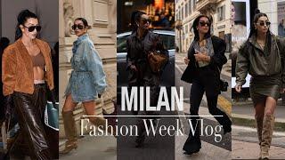 MILAN FASHION WEEK AW25 I Street Style Gucci, MaxMara, prezentacja Coccinelle, unboxing Prada