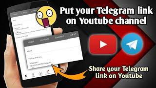 How to put Telegram link on Youtube channel