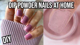 how to do dip powder nails at home step by step tutorial | AzureBeauty | dip nails for beginners