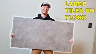 24X48 Tile Floor Installation (TUTORIAL)