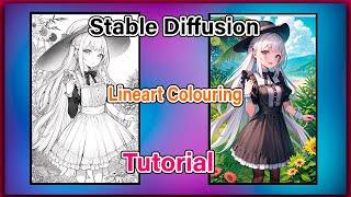 Colorize ANY Lineart in SECONDS! | How to Create Lineart and Colorize it with Stable Diffusion