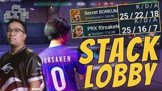 TS BORKUM + PRX f0rsaken in RADIANT LOBBY insane OVERTIME MATCH