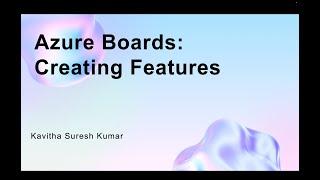 Azure Boards: Creating Features