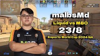 CS2 POV M80 malbsMd (23/8) vs Liquid (Mirage) Esports World Cup 2024 NA Closed Qualifier