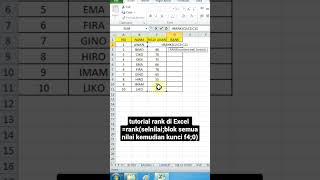 Cara memberi ranking di excel 1 menit pasti bisa