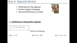 Special Factorization