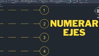 Cómo NÚMERAR rápidamente EJES en AutoCAD 2024 | Comando *T COUNT* | #autocad #autocadtips