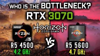 CPU Bottleneck test - Ryzen 5 4500 vs Ryzen 5 5600 with RTX 3070 - Horizon Zero Dawn