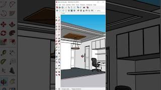 How To Make False Ceiling In SketchUp  #shorts #sketchup #cad #3d #falseceiling #3dsmax