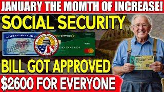 Major Update: Social Security Recipients to Receive $2,600 in January!