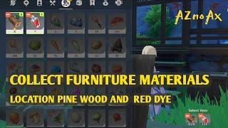 COLLECT FURNITURE MATERIALS, LOCATION PINE WOOD AND HOW TO MAKE RED DYE | GENSHIN IMPACT