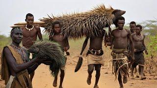 RARE Porcupine HUNT with Hadzabe Tribe Ancient Bushmen