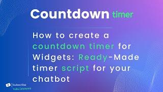 How to create a countdown timer for widgets on Smart Sender: Ready-Made timer script for chatbot