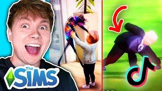 Trying NOT to Laugh to VIRAL Sims 4 TikToks